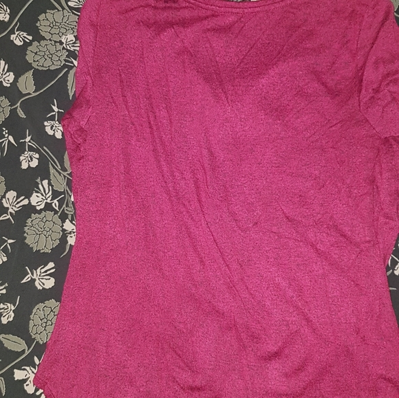 Womens maroon long sleeve blouse - Picture 2 of 3